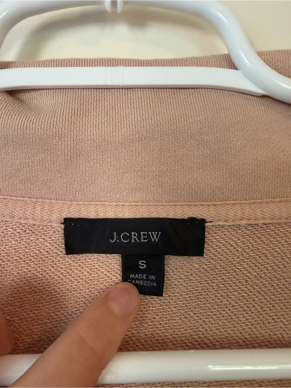 J. Crew Dusty Pink Half-Zip Sweater